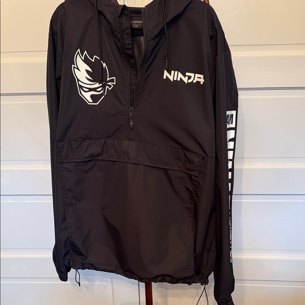 Ninja 2xl Black men’s Pullover Jacket with Logo